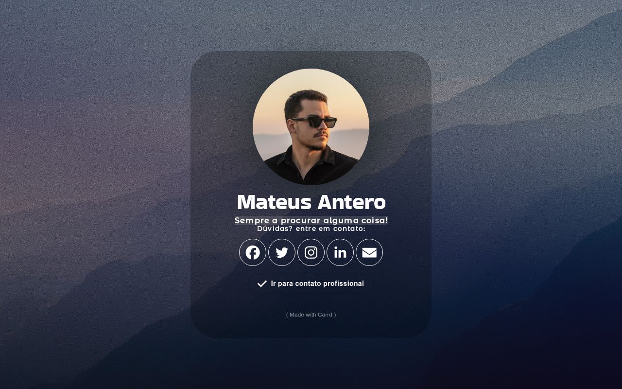 Carrd profile picture for @mateus